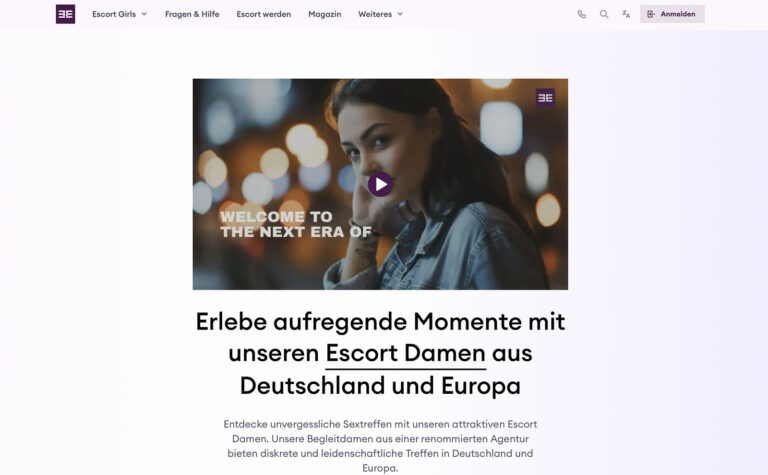 Startseite Screenshot von BB Escort